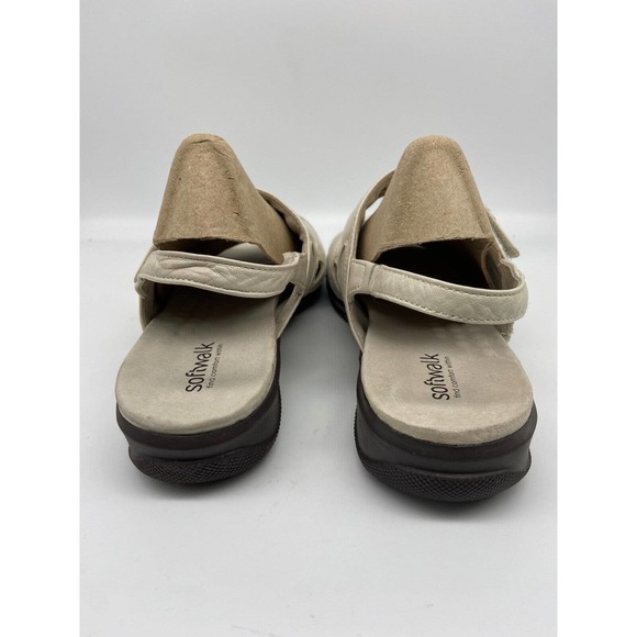 Soft Walk Sandals Womens Sz 9.5 W Adjustable Slingback‎ Ivory S1402-115 - Picture 3 of 14